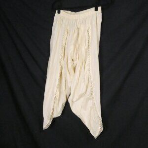 KROSS KULTURE | small (10-12) | Elegant Bead Trim Traditional Harem Pants | NWT